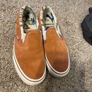 Fur vans, size 6.5. Only worn once. Are too big for me